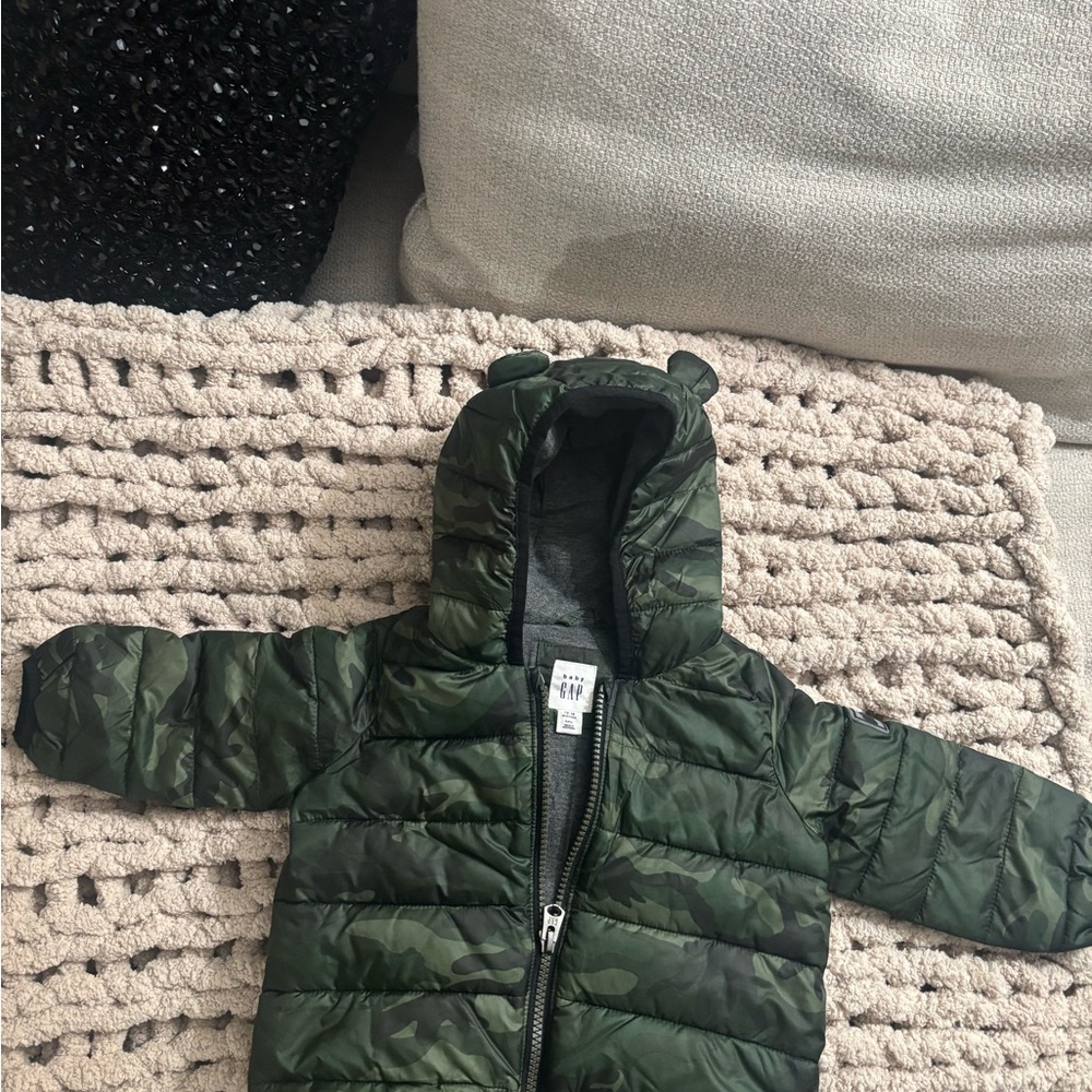 Green Camouflage Gap coat